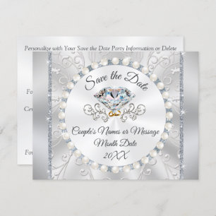 25th Wedding Anniversary Save the Date Cards
