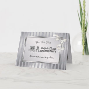 25th Wedding Anniversary - Silver Card