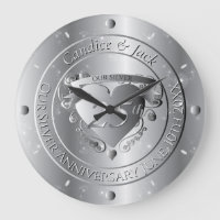 25th Wedding Anniversary Silvery Heart