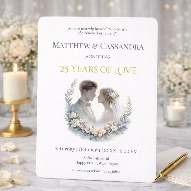 25th Wedding Anniversary Vow Renewal Invitation (Creator Uploaded)