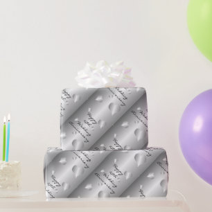 25th Wedding Anniversary Wrapping Paper