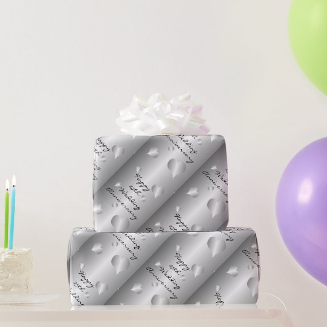 25th Wedding Anniversary Wrapping Paper (Party Gifts)