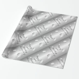 25th Wedding Anniversary Wrapping Paper