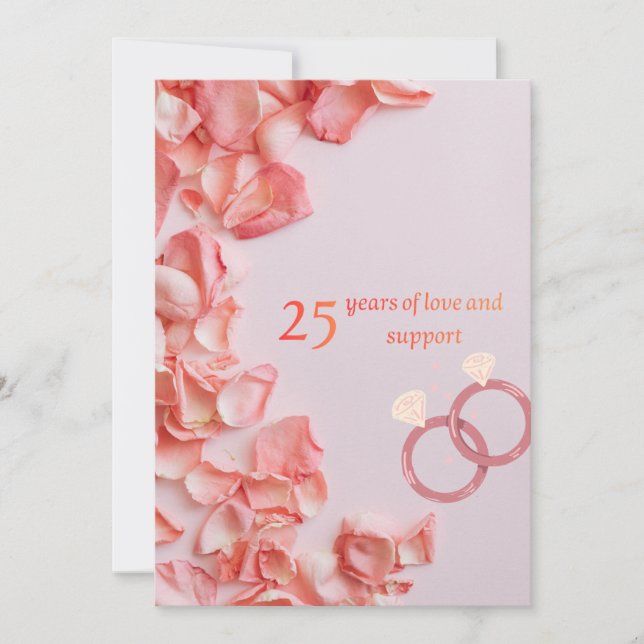 25th wedding greeting cards (Front)