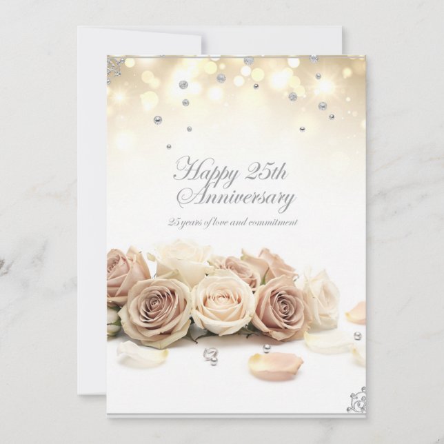 25th wedding greeting cards (Front)