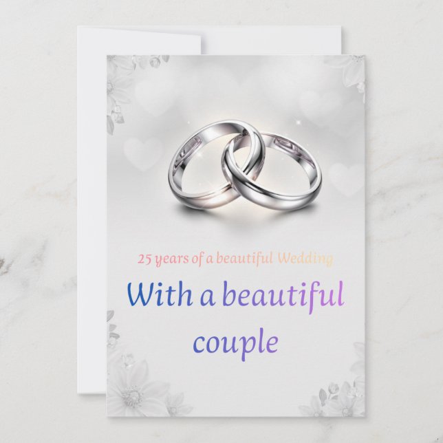 25th wedding greeting cards (Front)