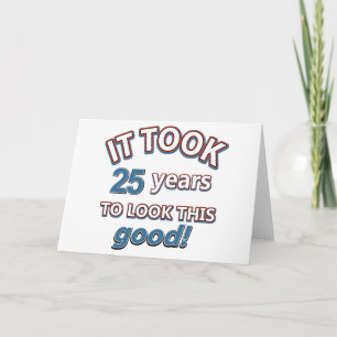 25th year birthday designs card