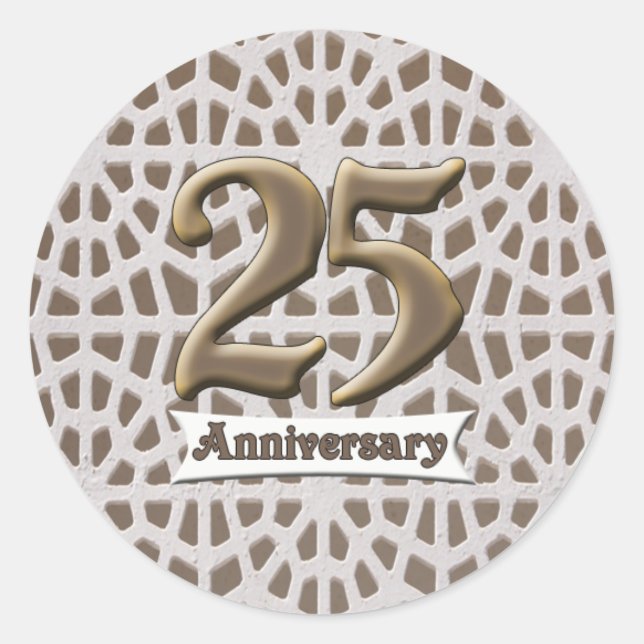 25thanniversary3 classic round sticker (Front)