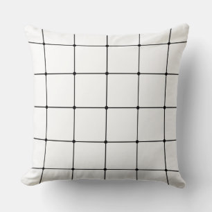 260216 Grid - Black on White Cushion