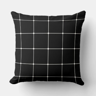 260216 Grid - White on Black Cushion