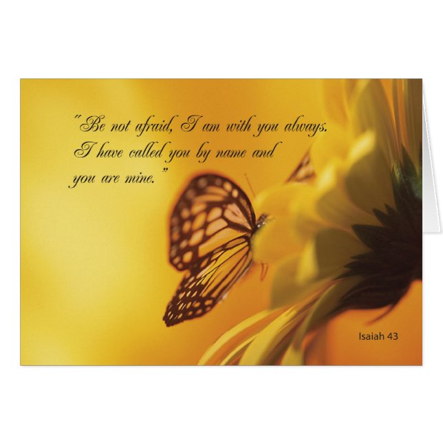 2607 Be Not Afraid Butterfly and Flower (Front Horizontal)