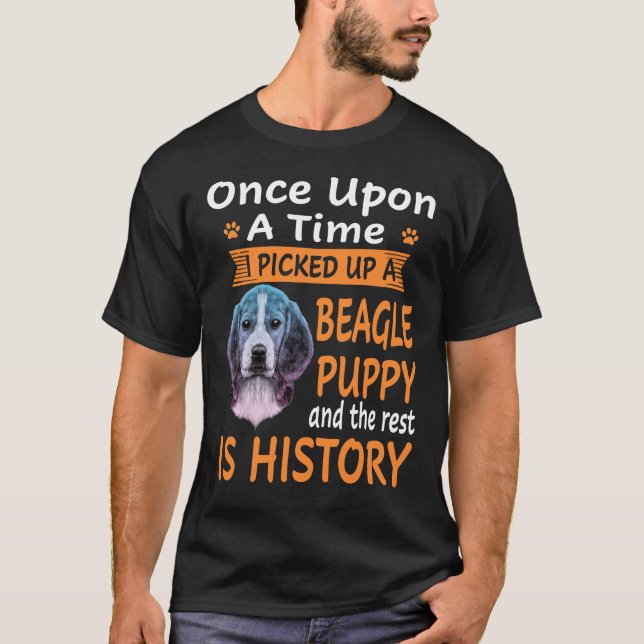 265 One Upon A Time -  Beagle Puppy T-Shirt (Front)