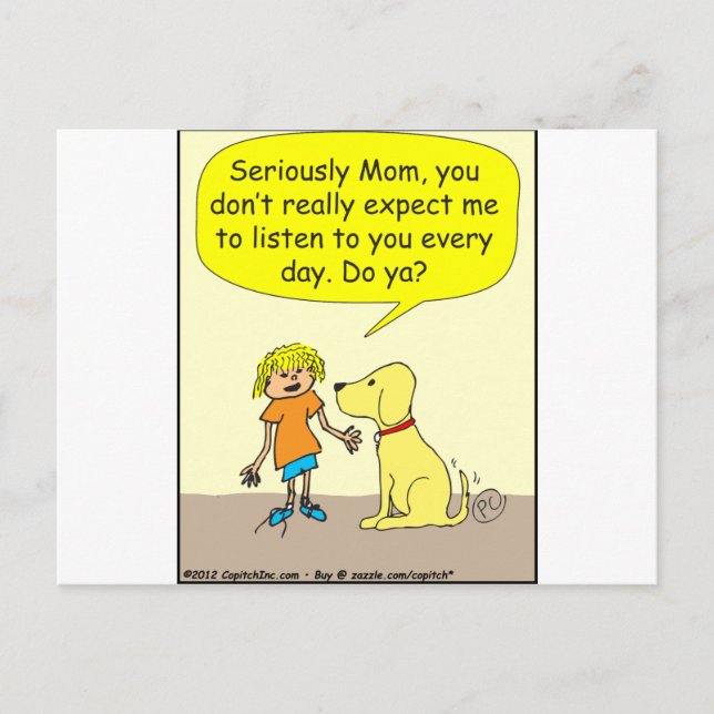 265 Seriously mum Cartoon Postcard (Front)