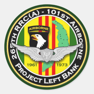 265th RRC - A PLB 3c - ASA Vietnam Classic Round Sticker