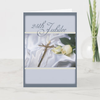 2684 25th Jubilee Cross & Roses Card