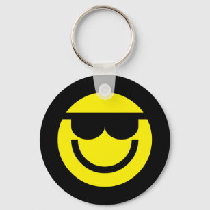2699-Royalty-Free-Emoticon-With-Sunglasses COOL DU Key Ring