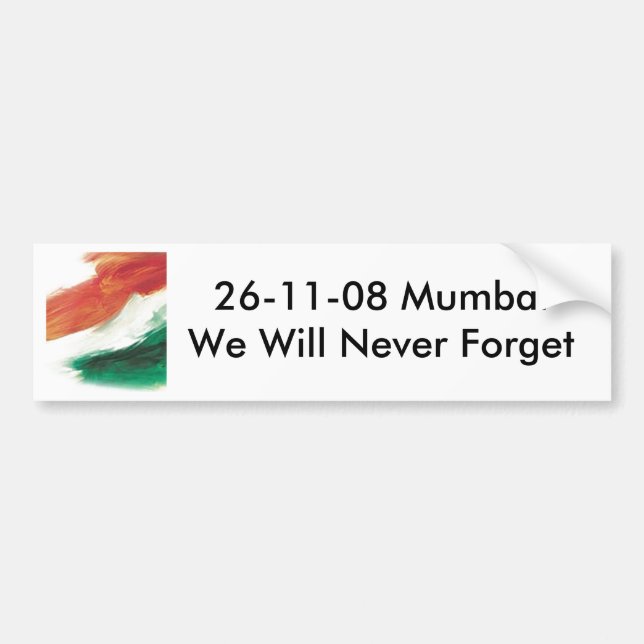 26/11 Mumbai Bumper Sticker (Front)