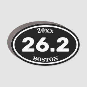26.2 Custom Marathon Finisher Oval Car Magnet