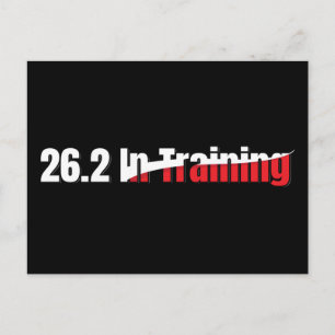 26.2 in Training Artistic Marathon Running Postcard