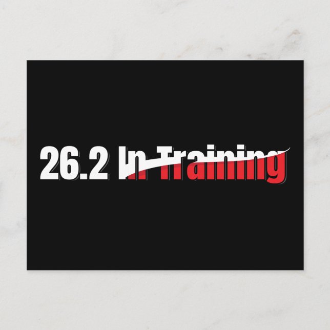 26.2 in Training Artistic Marathon Running Postcard (Front)
