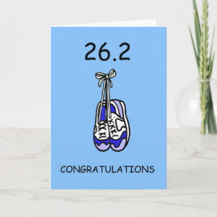 26.2 Marathon Congratulations for male. Card