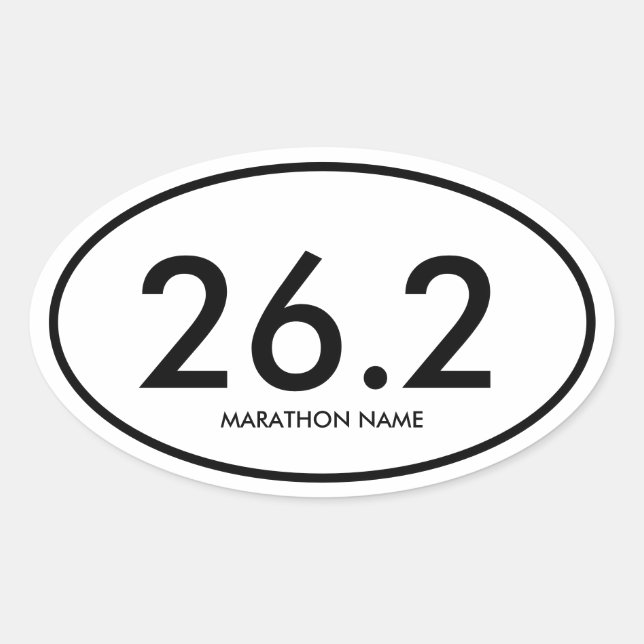 26.2 Marathon Oval Sticker (Front)
