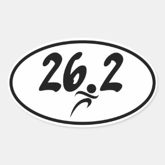 26.2 marathon oval sticker