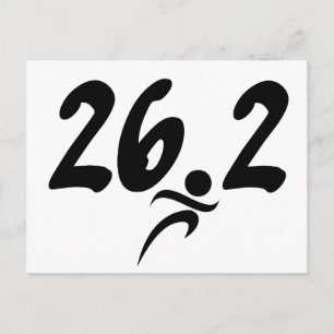 26.2 marathon postcard