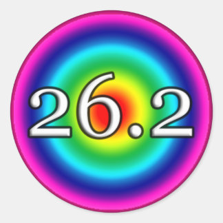 26.2 Marathon Rainbow Sticker
