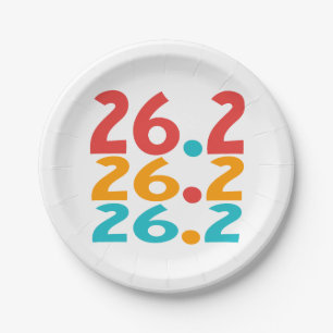 26.2 Marathon Runner themed colourful Paper Plate