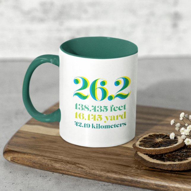 26.2 Miles Green Marathon Running Distance  Mug (Creator Uploaded)