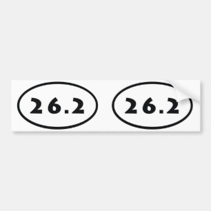 26.2 oval bumper sticker