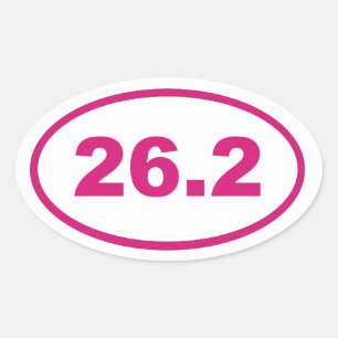 26.2 Pink Magenta Oval Sticker