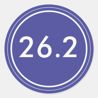 26.2 Sticker | Blue with white