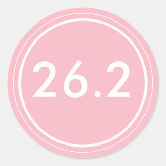 26.2 Sticker | Pink with white