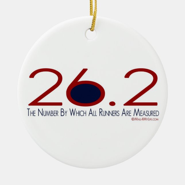 26.2 The Number Ceramic Tree Decoration (Front)