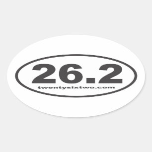 26.2 twentysixtwo.com Oval Sticker
