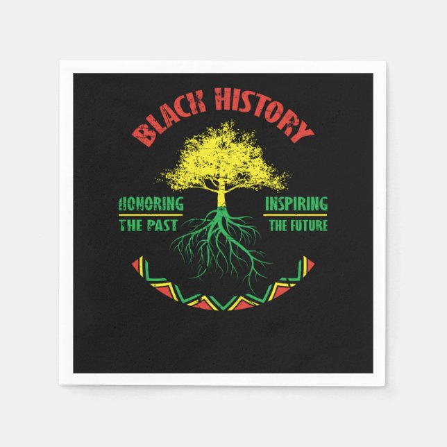 26 Black History Month African Pride Apparel Gift Napkin (Front)