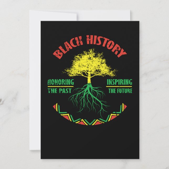 26 Black History Month African Pride Apparel Gift Save The Date (Front)
