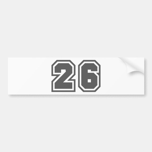 26 BUMPER STICKER (Front)