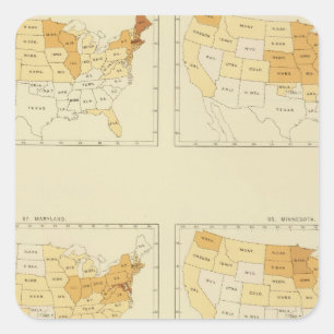 26 Interstate migration 1890 MEMS Square Sticker