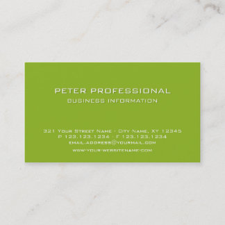26 Modern Professional Business Card lime green