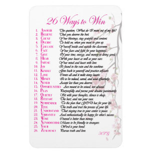 26 ways to win  magnet - Pink