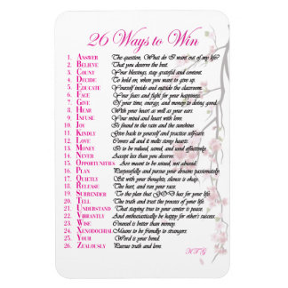 26 ways to win  magnet - Pink