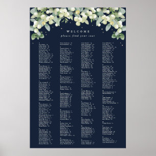 26 x 38" Alphabetical Seating Chart for 250 People