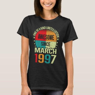 26 Year Awesome Since March 1997 Vintage 26th Birt T-Shirt