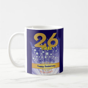 26 Year CUSTOM Recovery Anniversary Bold Numeral Coffee Mug
