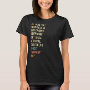 26 Year Old  26th Birthday Awesome since January 1 T-Shirt