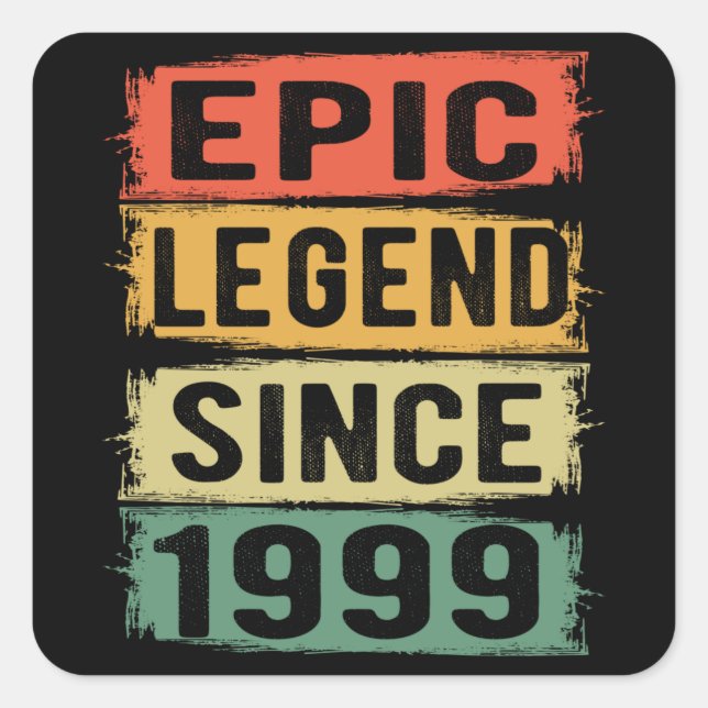 26 Year Old Bday Epic Legend 26th Birthday Gift Square Sticker (Front)