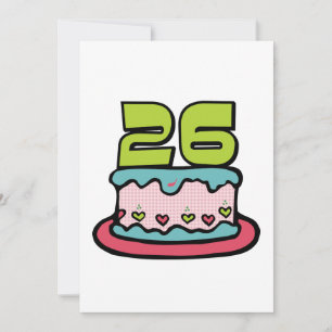 26 Year Old Birthday Cake Card